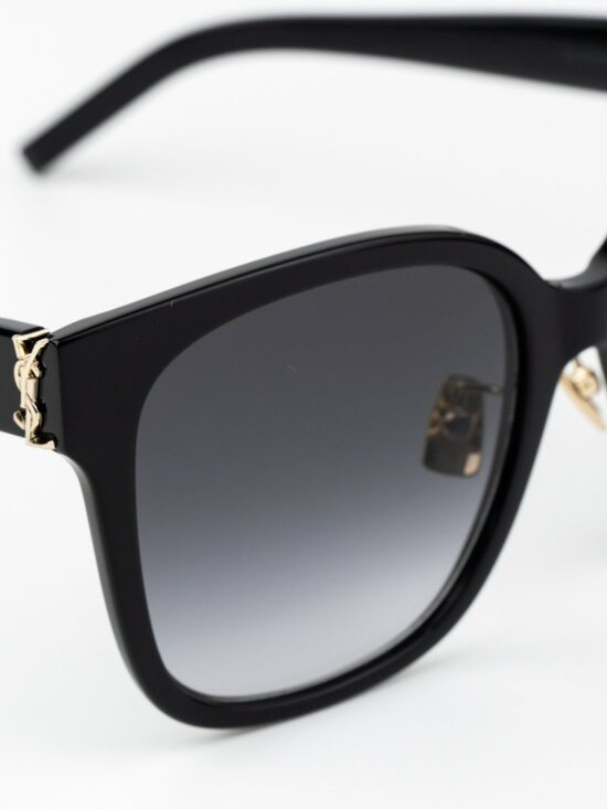 NEW Saint Laurent SLM105/F 002 Black Grey Gradient Square Unisex Sunglasses main image 5